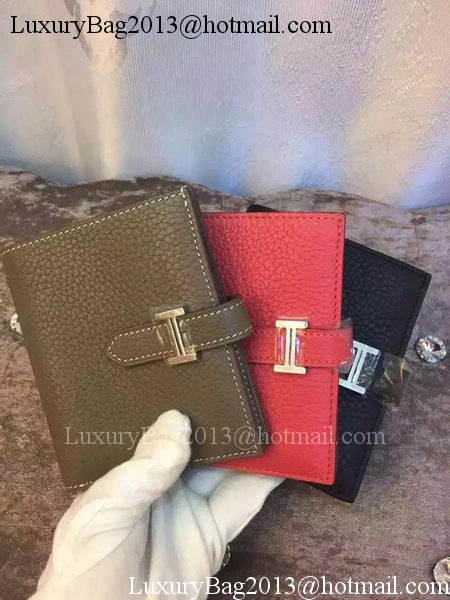 Hermes Bi-Fold Wallet Togo Leather H512 Light Red