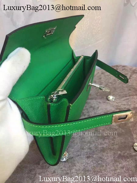 Hermes Kelly Wallet Epsom Leather H009 Green