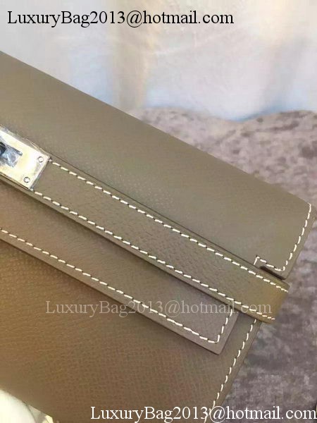 Hermes Kelly Wallet Epsom Leather H009 Grey