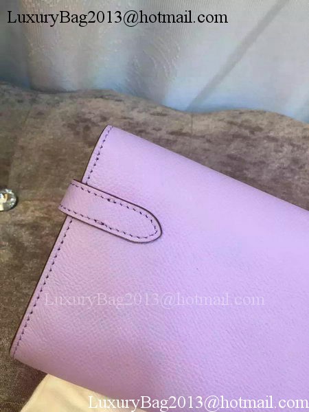 Hermes Kelly Wallet Epsom Leather H009 Lavender