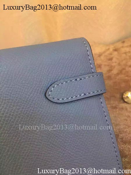 Hermes Kelly Wallet Epsom Leather H009 Light Blue