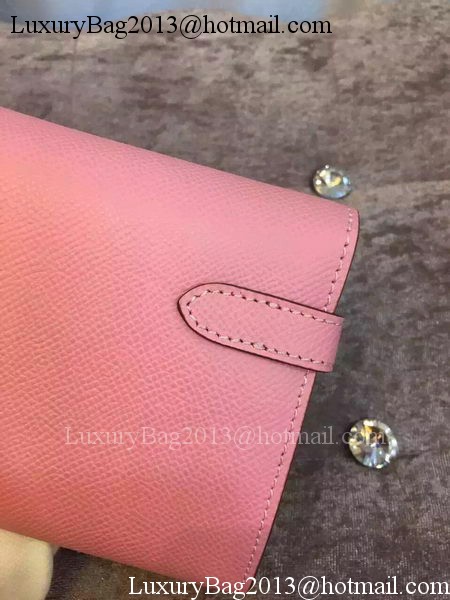 Hermes Kelly Wallet Epsom Leather H009 Pink