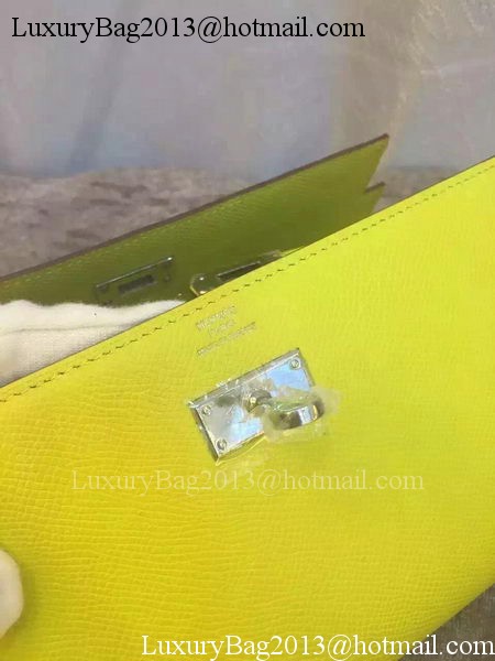 Hermes Kelly Wallet Epsom Leather H009 Yellow