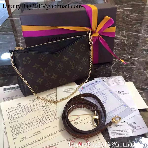 Louis Vuitton M41638 Black Monogram Canvas PALLAS Clutch