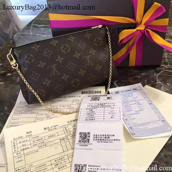 Louis Vuitton M41638 Black Monogram Canvas PALLAS Clutch