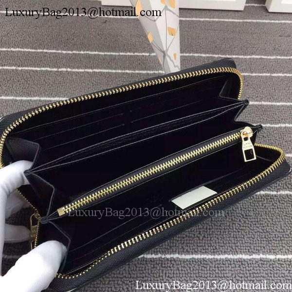 Louis Vuitton Monogram Empreinte Zippy Wallet X60017 Black