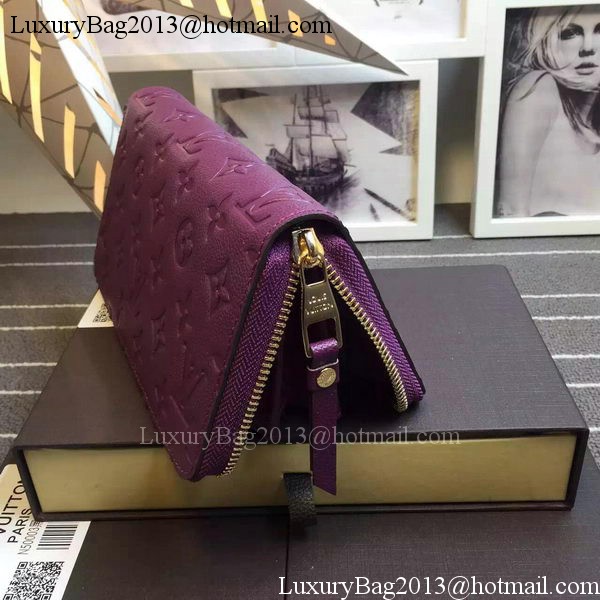 Louis Vuitton Monogram Empreinte Zippy Wallet X60017 Purple