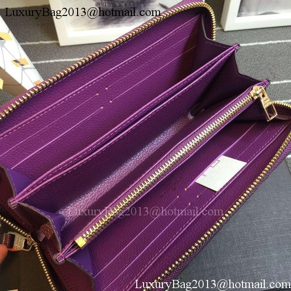 Louis Vuitton Monogram Empreinte Zippy Wallet X60017 Purple