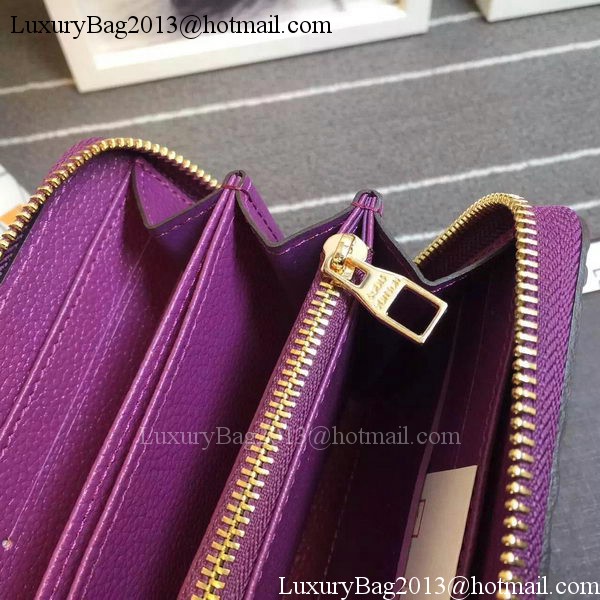 Louis Vuitton Monogram Empreinte Zippy Wallet X60017 Purple