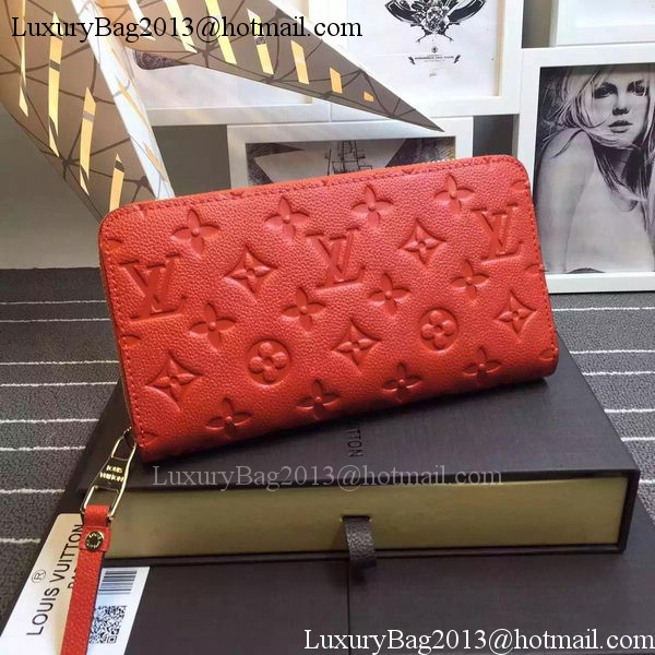 Louis Vuitton Monogram Empreinte Zippy Wallet X60017 Red