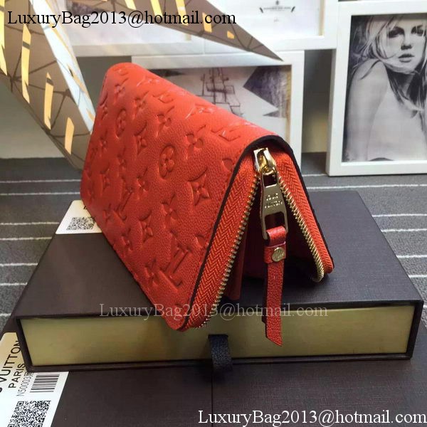 Louis Vuitton Monogram Empreinte Zippy Wallet X60017 Red