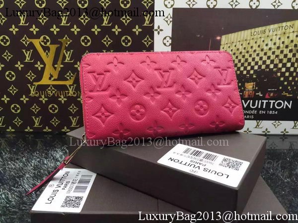 Louis Vuitton Monogram Empreinte Zippy Wallet X60017 Rose