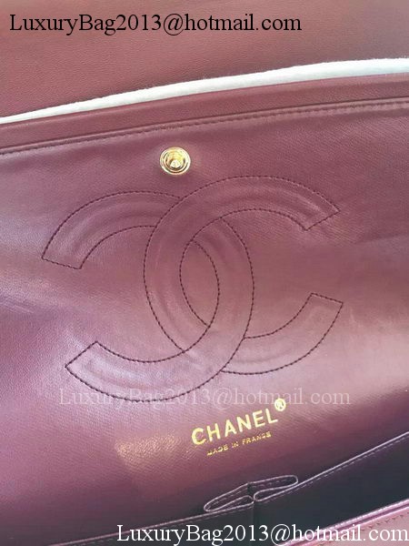 Chanel Classic Flap Bag Burgundy Original Patent Leather A1113 Gold