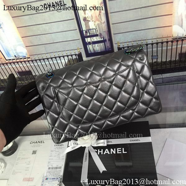 Chanel Classic Flap Bag Original Deerskin Leather A1113 Grey