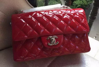 Chanel mini Classic Flap Bag Original Patent A1116 Red