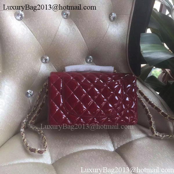 Chanel mini Classic Flap Bag Original Patent A1116 Wine