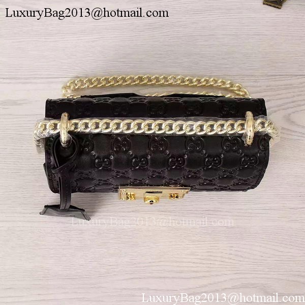 Gucci Padlock Gucci Signature Shoulder Bag 409487 Black