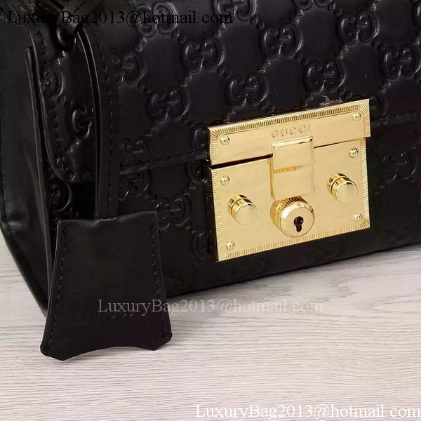 Gucci Padlock Gucci Signature Shoulder Bag 409487 Black