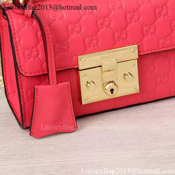 Gucci Padlock Gucci Signature Shoulder Bag 409487 Pink