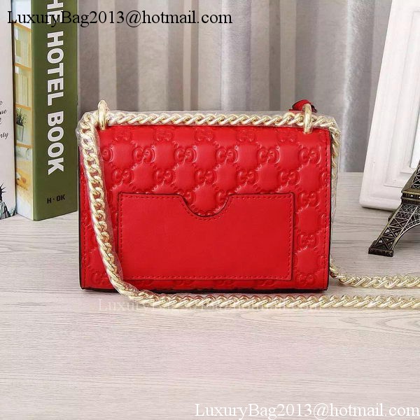 Gucci Padlock Gucci Signature Shoulder Bag 409487 Red