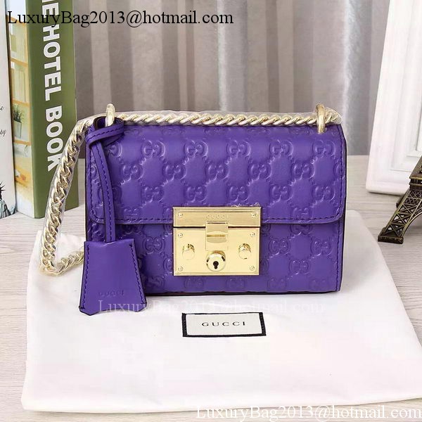 Gucci Padlock Gucci Signature Shoulder Bag 409487 Violet