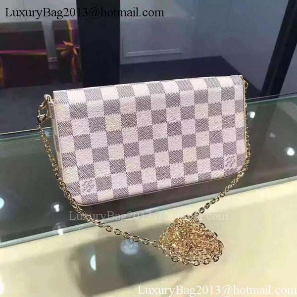 Louis Vuitton Damier Azur Canvas FELICIE CHAIN WALLET N61276