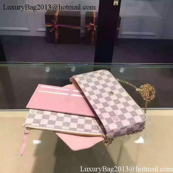 Louis Vuitton Damier Azur Canvas FELICIE CHAIN WALLET N61276