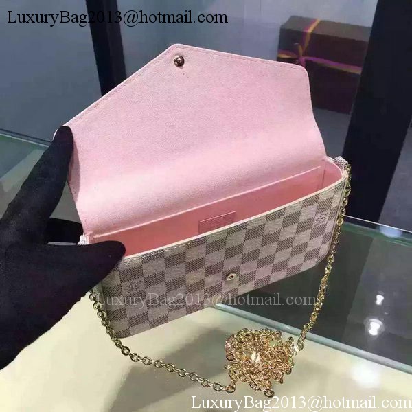 Louis Vuitton Damier Azur Canvas FELICIE CHAIN WALLET N61276