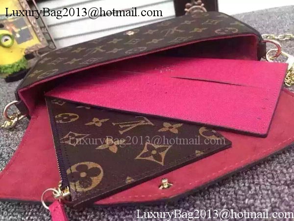 Louis Vuitton Monogram Canvas Felicie Chain Wallet M61276 Rose