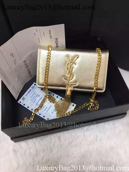 Yves Saint Laurent Cross-body Shoulder Bag Y9012 Gold