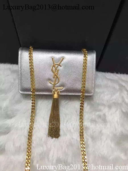 Yves Saint Laurent Cross-body Shoulder Bag Y9012 Silver