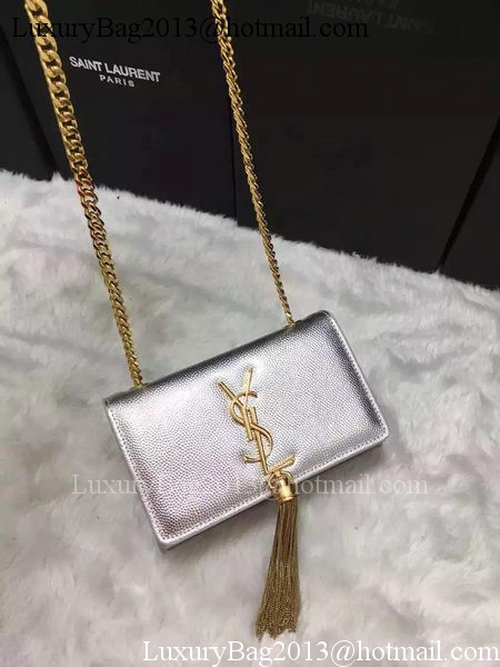 Yves Saint Laurent Cross-body Shoulder Bag Y9012 Silver