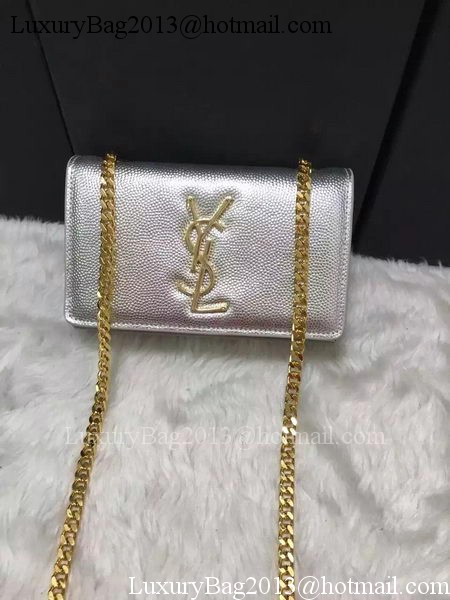 Yves Saint Laurent Cross-body Shoulder Bag Y9013 Silver