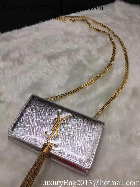 Yves Saint Laurent Cross-body Shoulder Bag Y9014 Silver