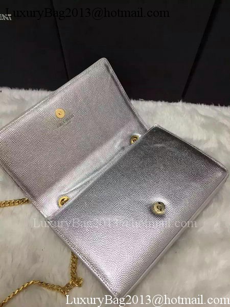 Yves Saint Laurent Cross-body Shoulder Bag Y9014 Silver