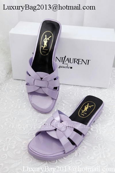 Yves Saint Laurent Patent Leather Slipper YSL287 Lavender