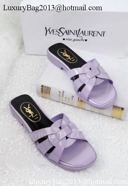 Yves Saint Laurent Patent Leather Slipper YSL287 Lavender