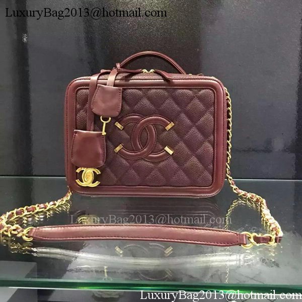 Chanel Shoulder Bag Original Calfskin Leather CHA6678 Burgundy