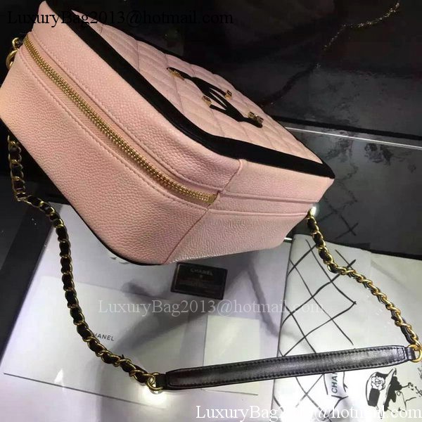 Chanel Shoulder Bag Original Calfskin Leather CHA6678 Pink&Black