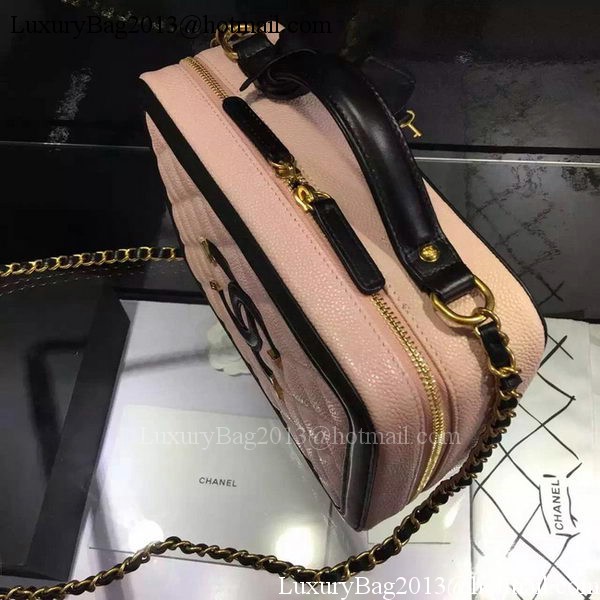 Chanel Shoulder Bag Original Calfskin Leather CHA6678 Pink&Black