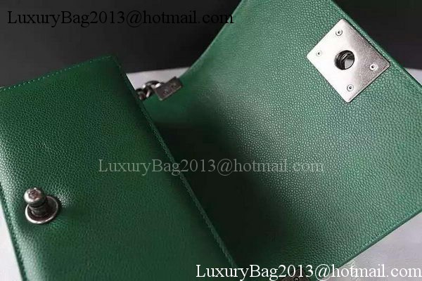 Boy Chanel Flap Shoulder Bag Caviar Leather A67085 Green