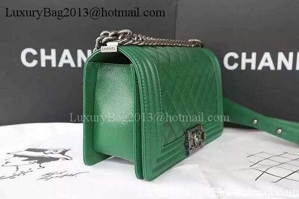 Boy Chanel Flap Shoulder Bag Caviar Leather A67086 Green