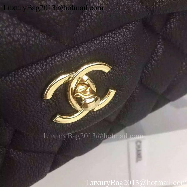 Chanel Classic Flap Bag Black Original Deerskin Leather CHA5212 Gold