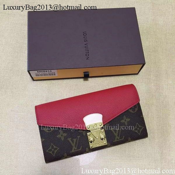 Louis Vuitton Monogram Canvas PALLAS WALLET M58413 Red