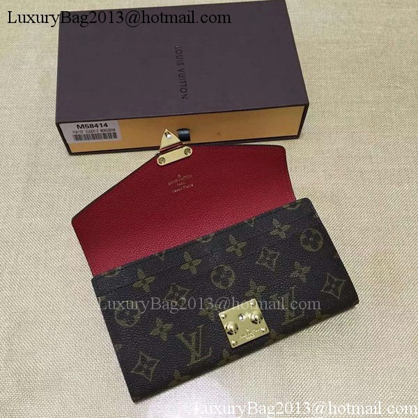 Louis Vuitton Monogram Canvas PALLAS WALLET M58413 Red