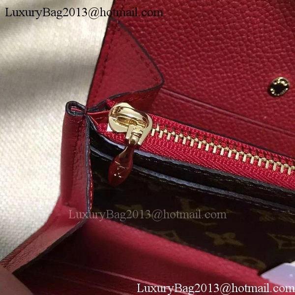 Louis Vuitton Monogram Canvas PALLAS WALLET M58413 Red