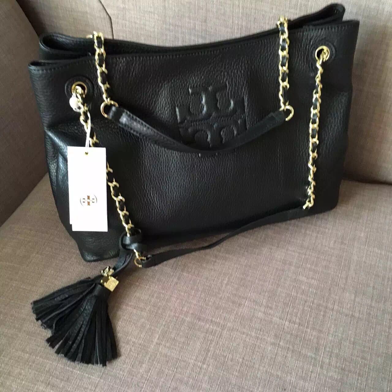 Tory Burch Shoulder Bags Original Leather T18923 Black