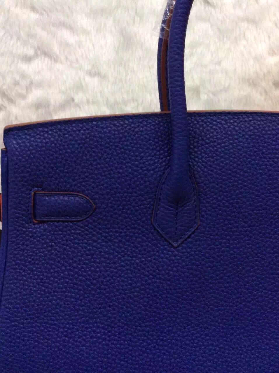 Hermes Birkin 35CM 30CM Tote Bag Grainy Leather H35H30 Blue