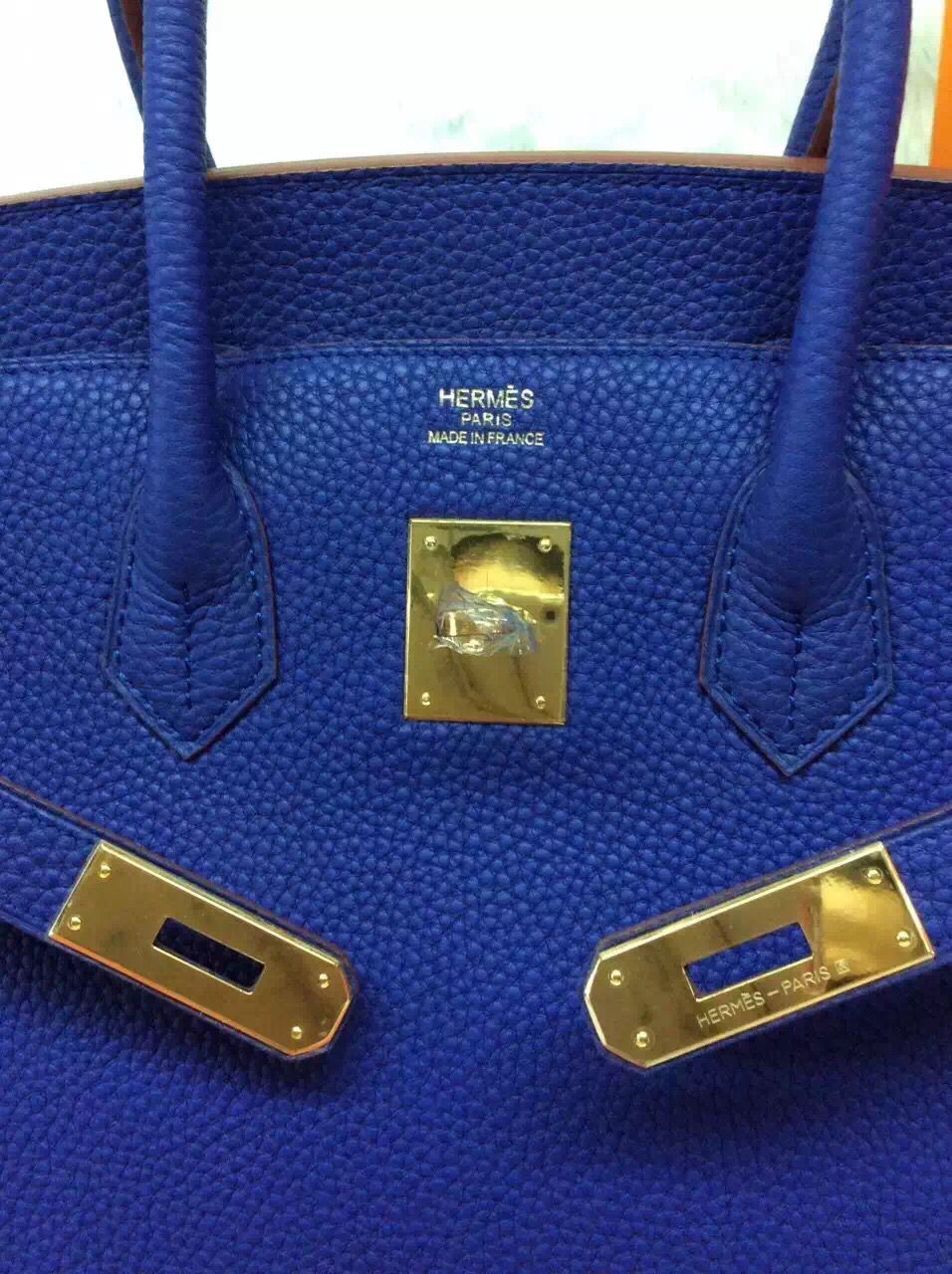 Hermes Birkin 35CM 30CM Tote Bag Grainy Leather H35H30 Blue