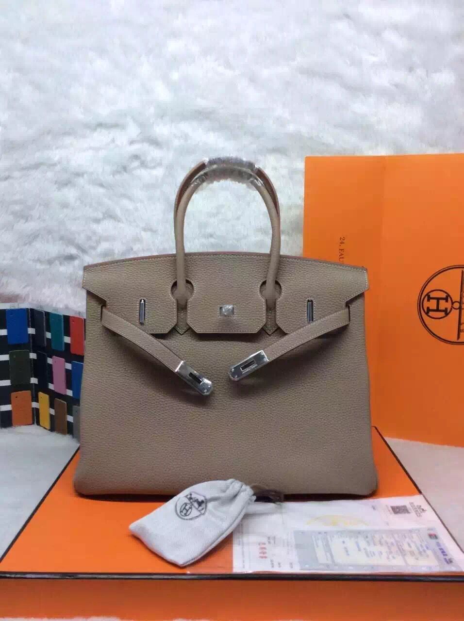 Hermes Birkin 35CM 30CM Tote Bag Grainy Leather H35H30 Grey